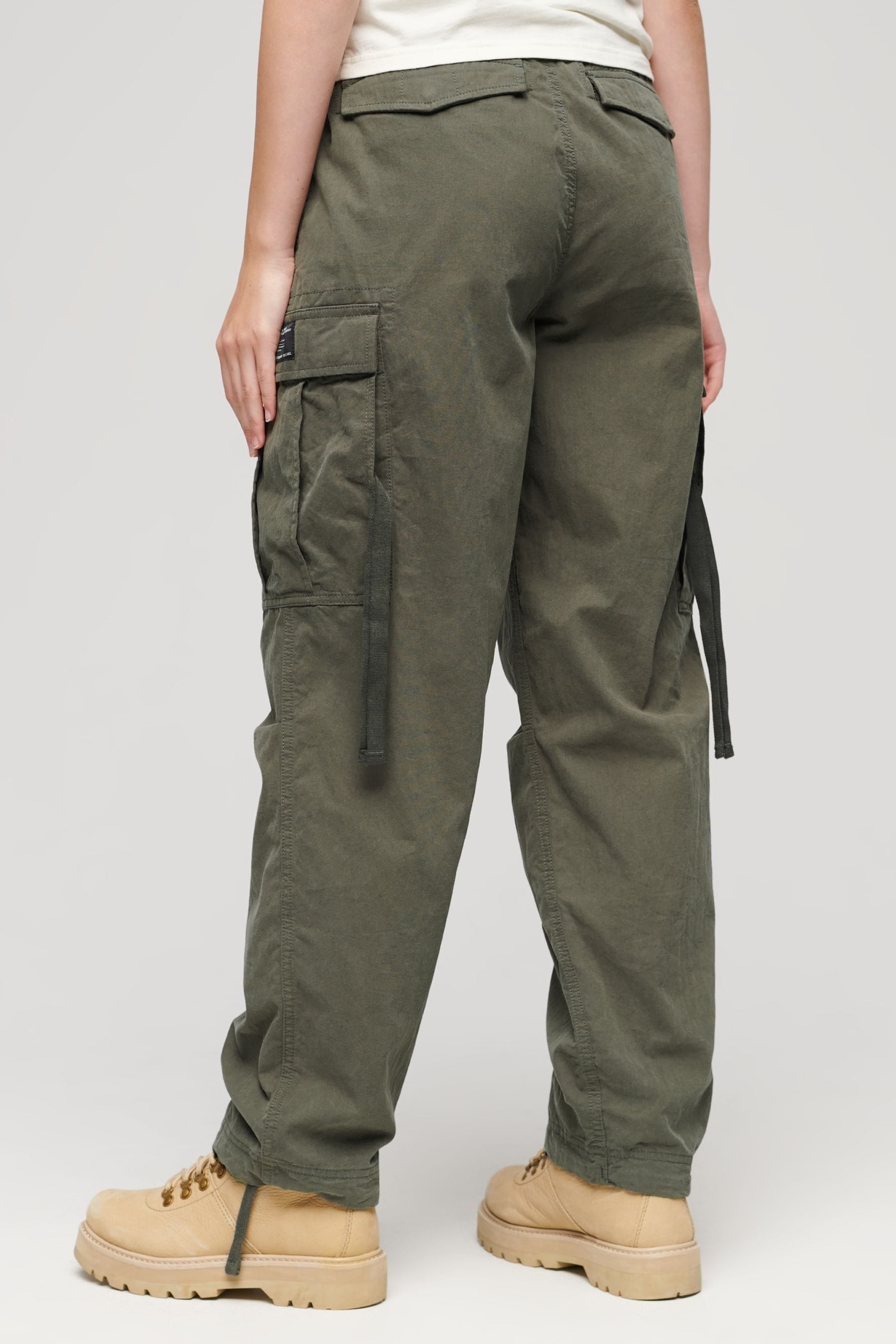 Buy Superdry Green Parachute Grip Cargo Utility Trousers from the