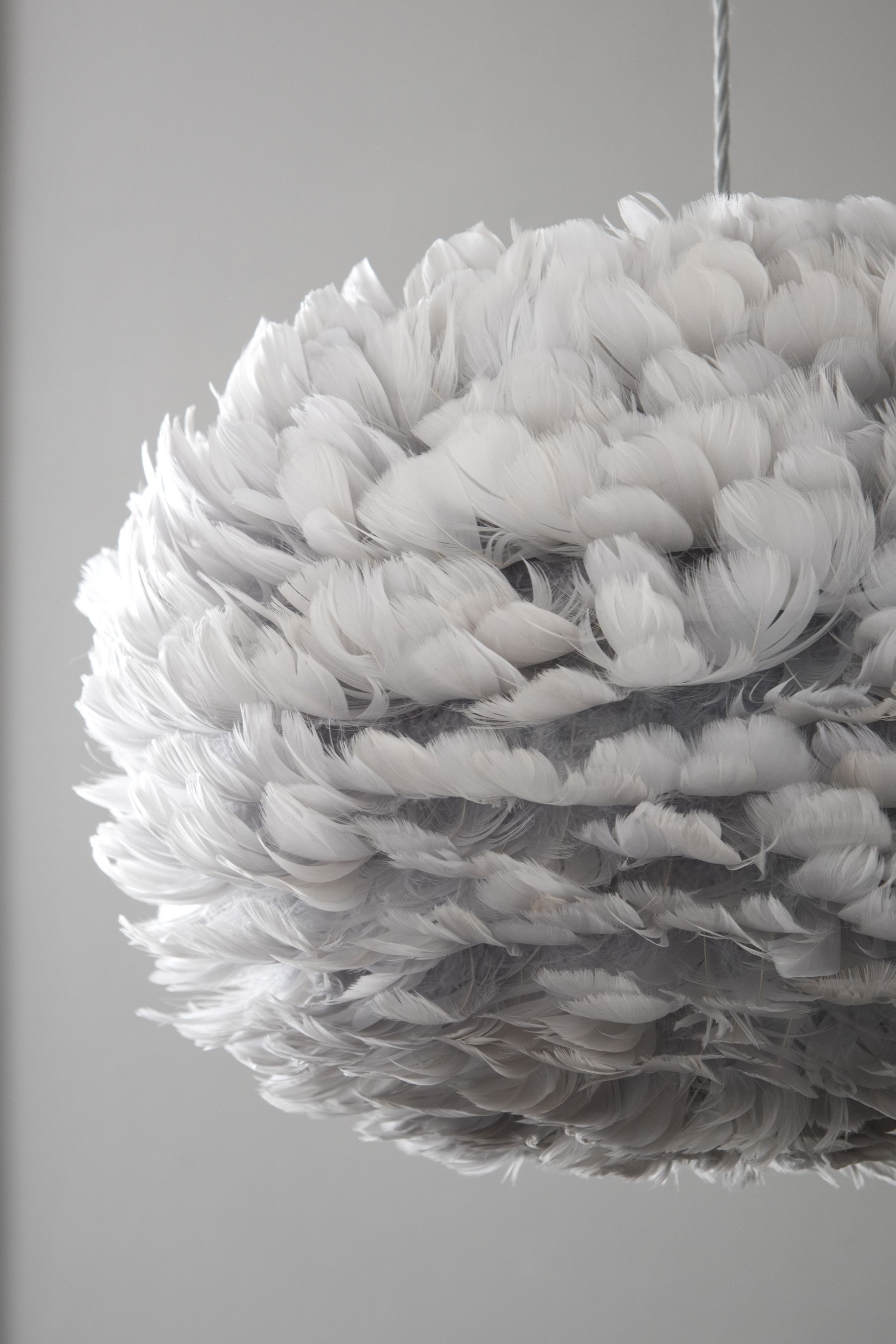 Grey feather ceiling light cheap