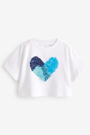 Blue Heart Sequin T-Shirt (3-16yrs) - Image 6 of 8