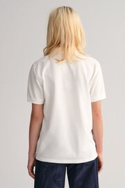 GANT White Shield Logo Polo Shirt - Image 2 of 3