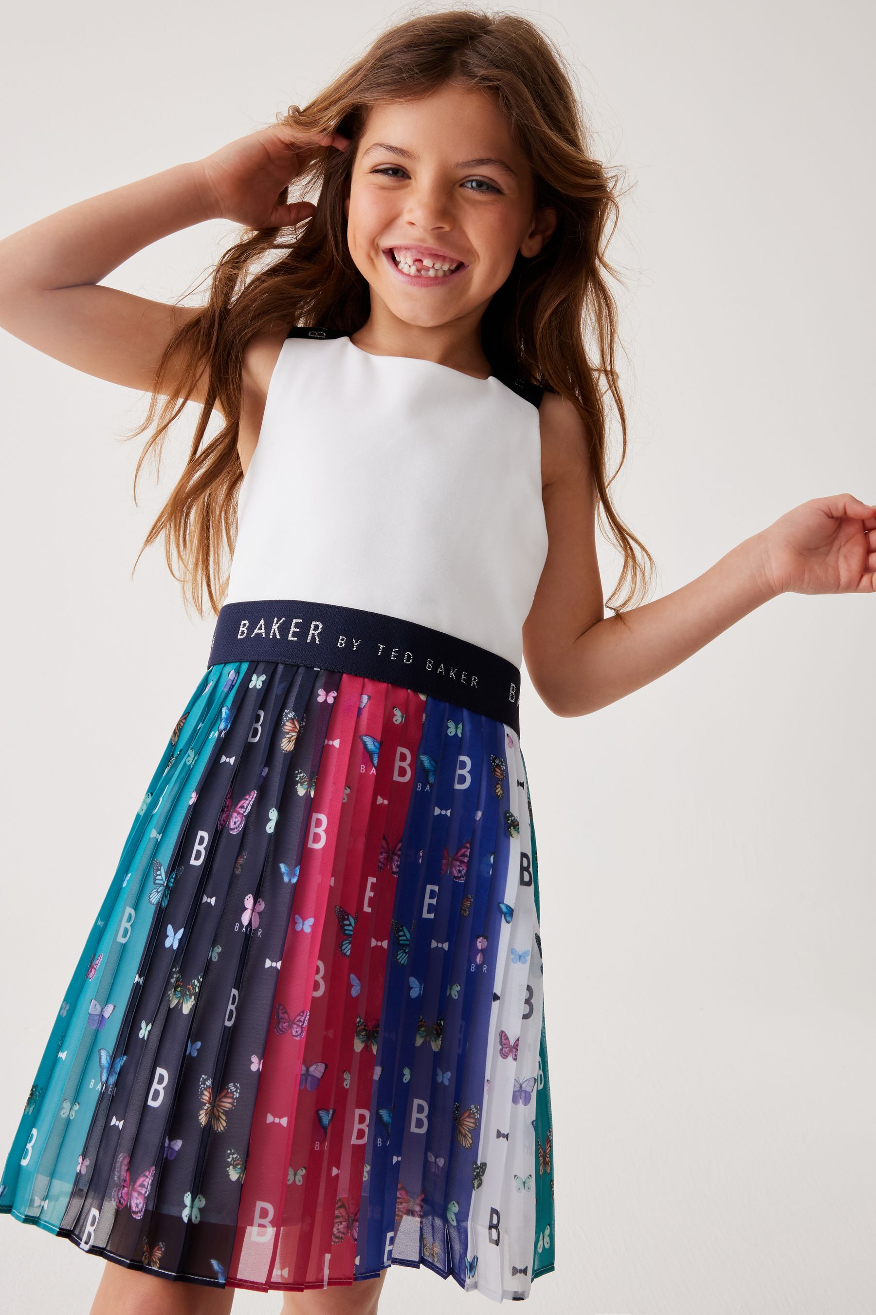 Buy Baker by Ted Baker Pleated Butterfly Mockable Dress from the Next UK online shop
