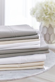 Bedeck Of Belfast Cream 1000 Thread Count Egytian Cotton Sateen Square Pillowcase - Image 3 of 3