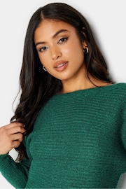 PixieGirl Petite Green Slash Neck Jumper - Image 4 of 4