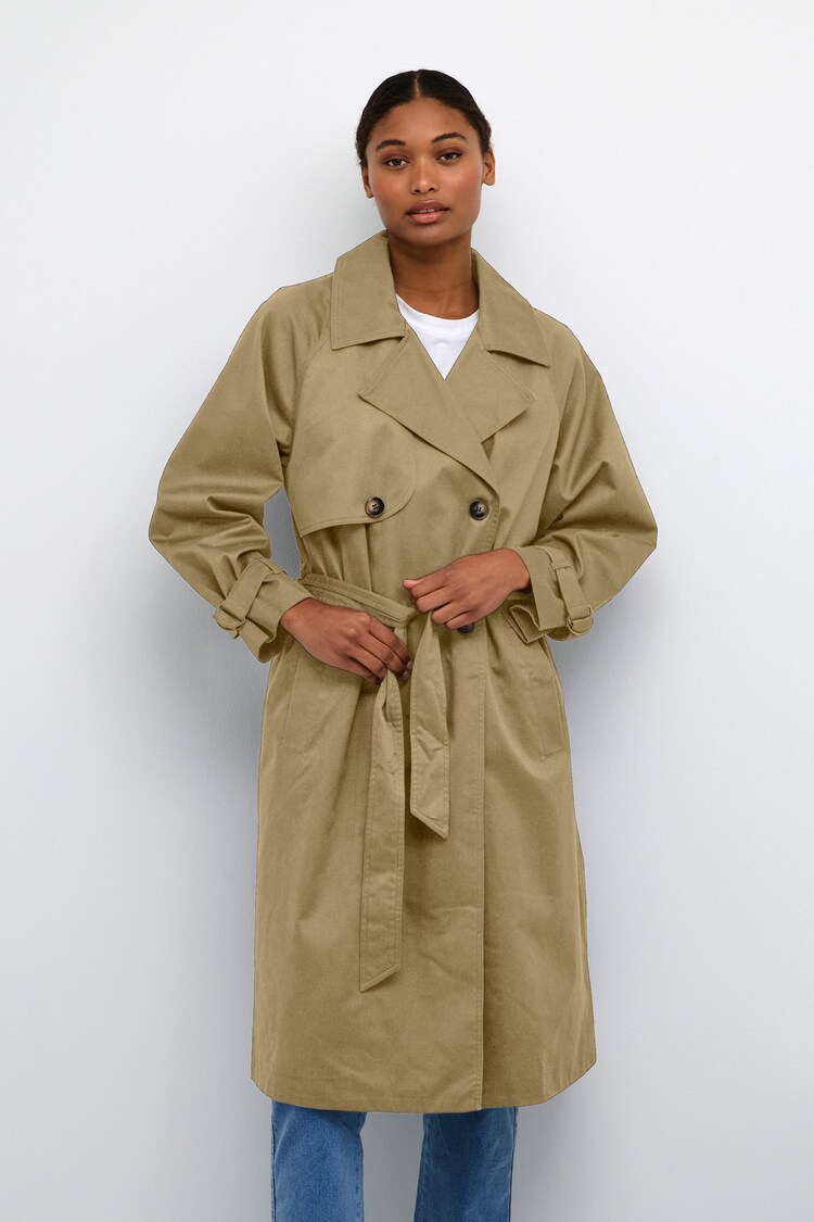 Kaffe Elise Double-Breasted Trench Coat - Image 1 of 6