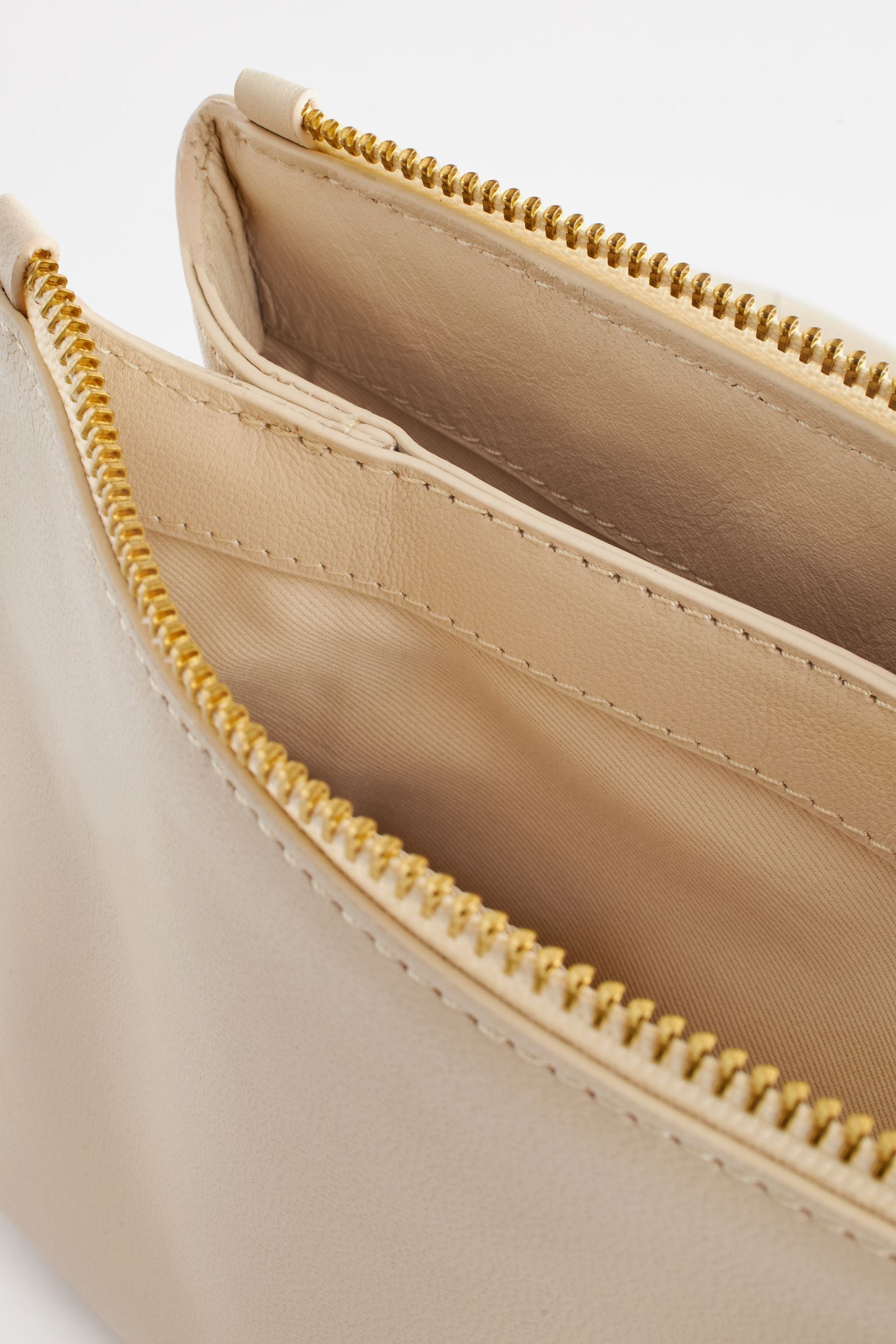 Buy Bone Cream Leather Cross Body Bag from Next Canada
