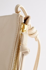 Bone Cream Leather Cross-Body Bag - Image 8 of 10