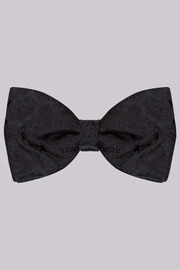 MOSS Black Paisley Silk Bow Tie - Image 2 of 2