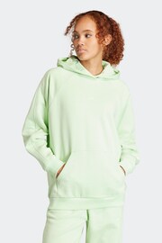 adidas Green Boyfriend Sportswear All Szn Fleece Hoodie - Image 1 of 7