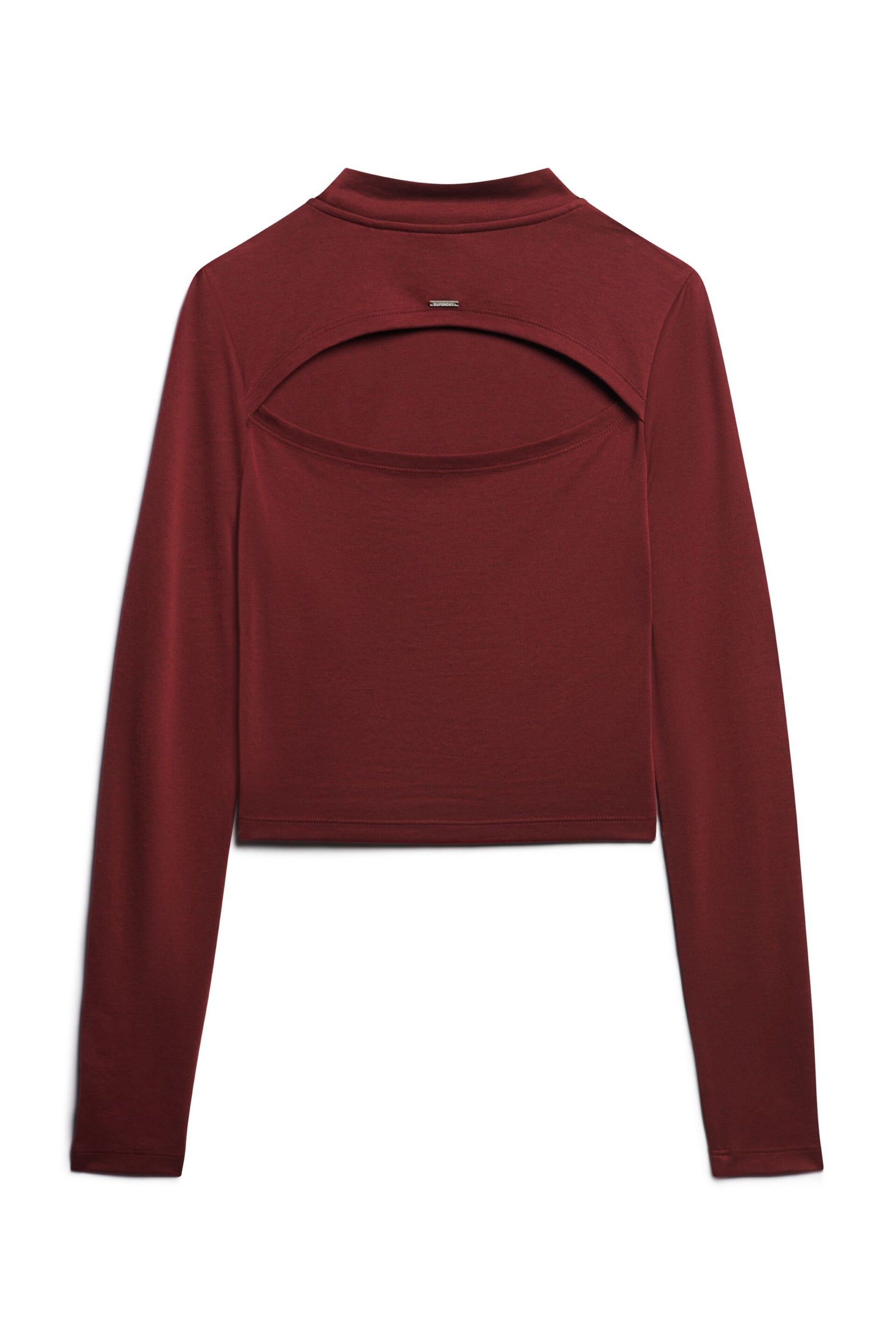 Superdry Red Jersey Open Back Top - Image 5 of 7