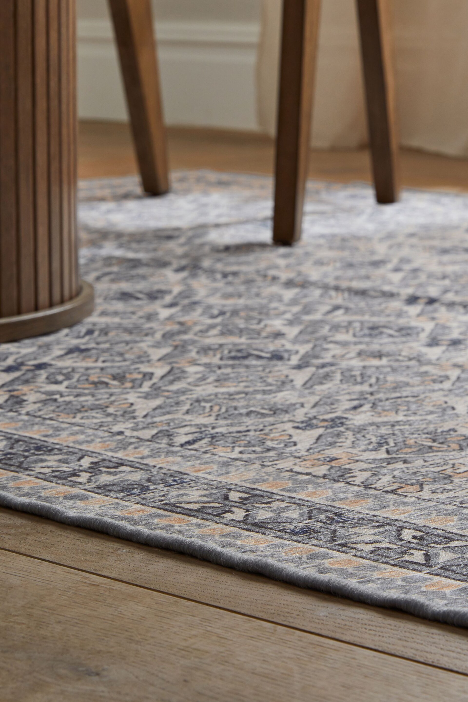 Grey Beatrice Oriental Washable Rug - Image 2 of 6