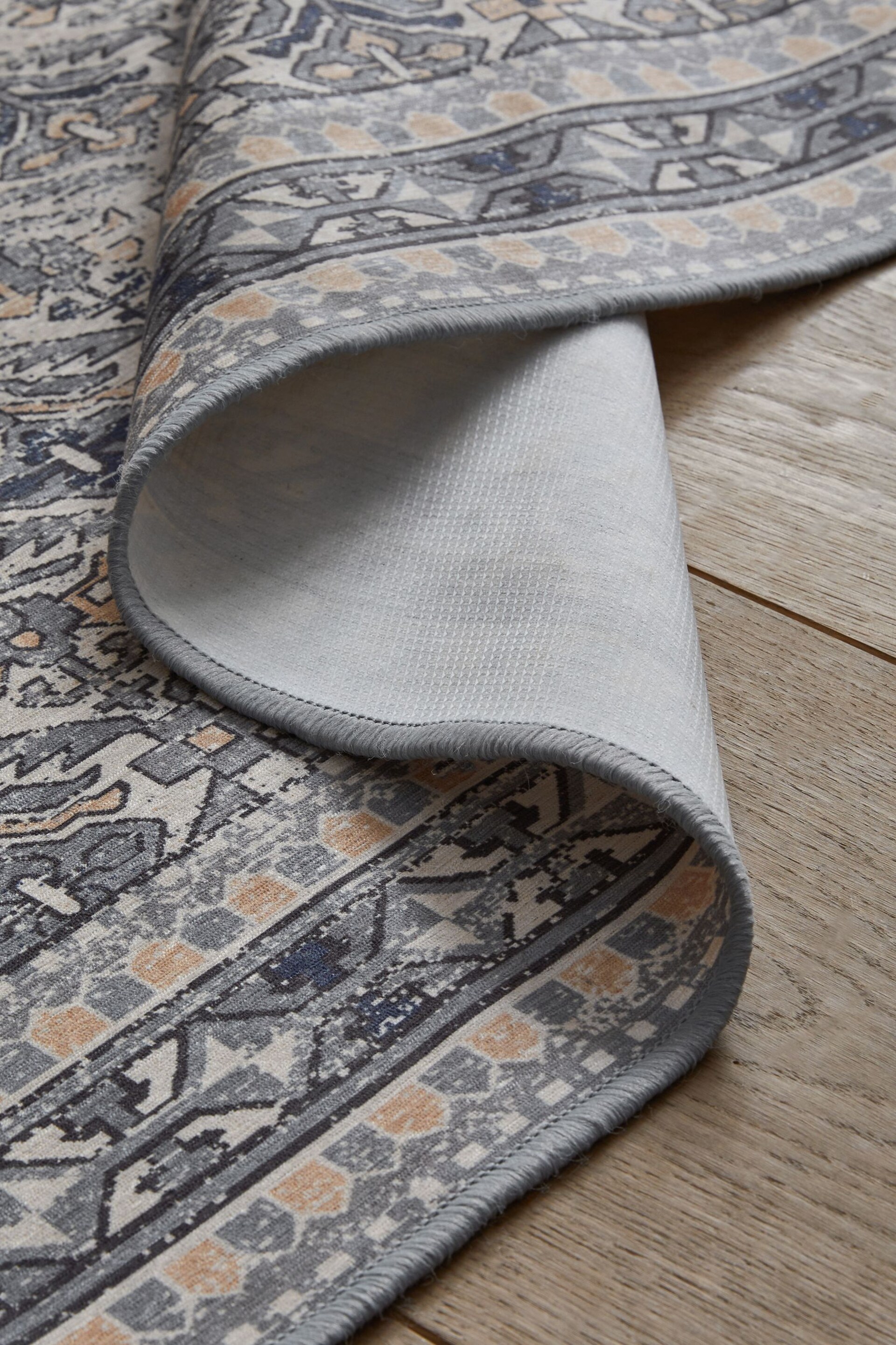 Grey Beatrice Oriental Washable Rug - Image 5 of 6