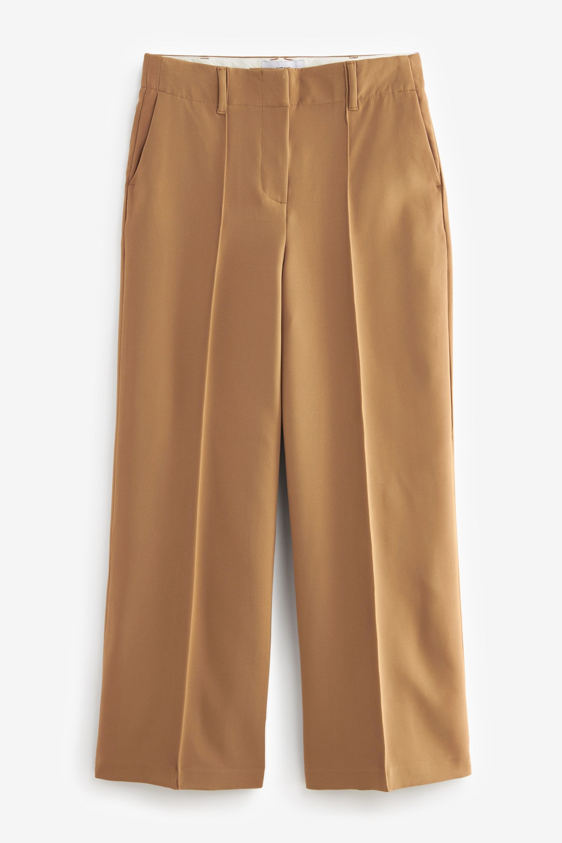 Camel Tailored Mid Rise Wide Leg Trousers - Image 6 of 7