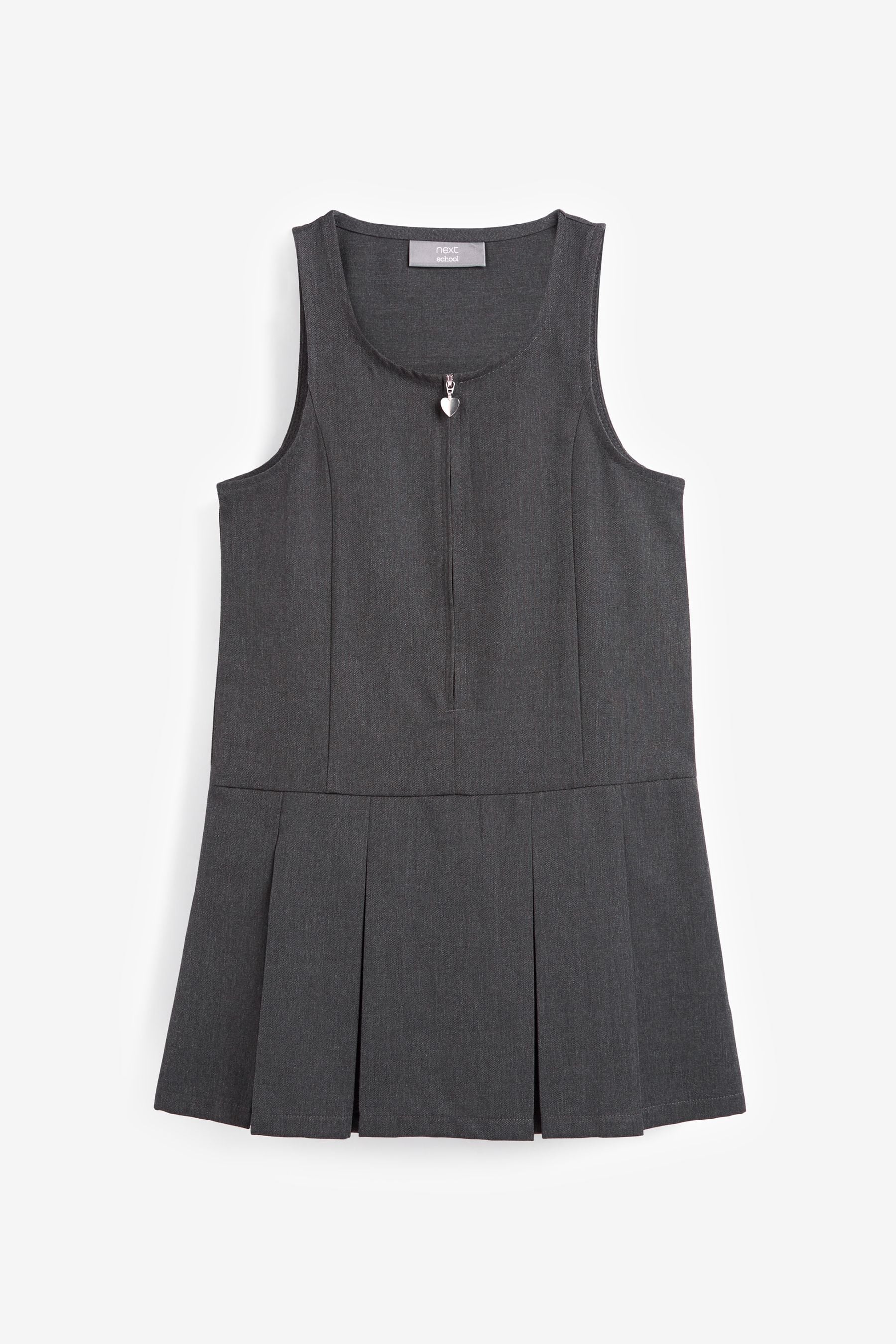 Pinafore dress outlet with zip front