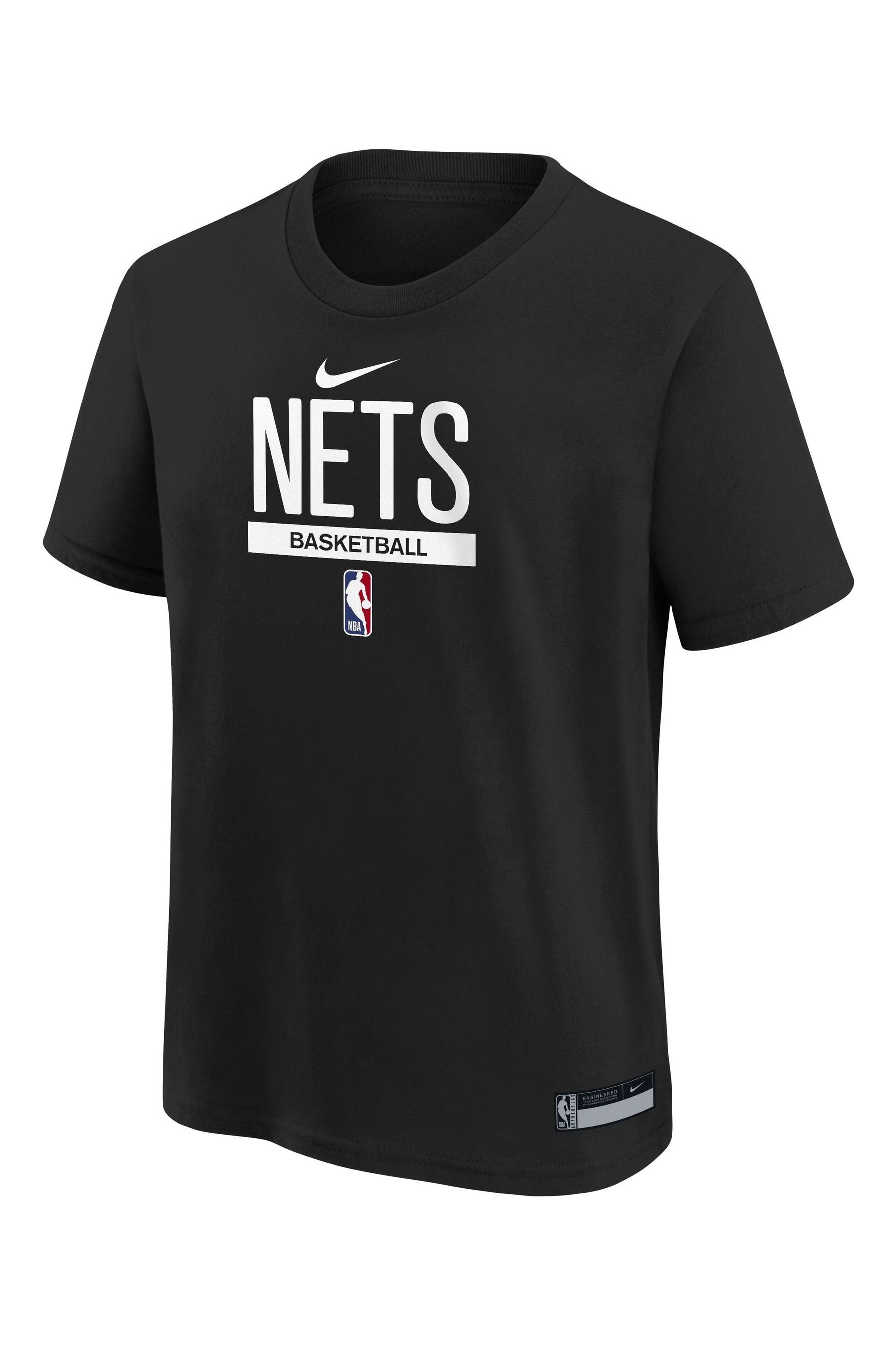 Buy Nike Black Brooklyn Nets Short Sleeve Practice T Shirt from