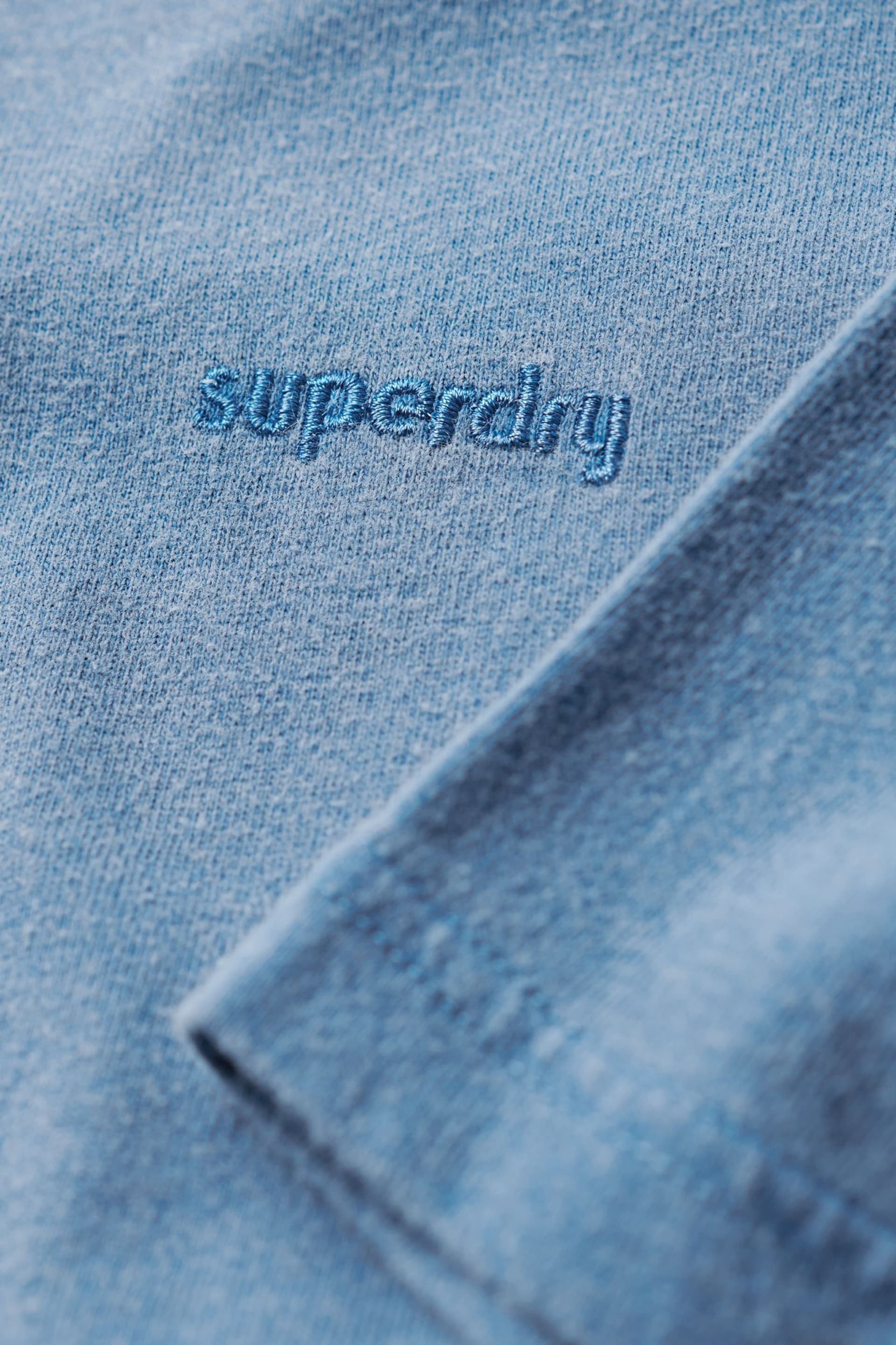 Superdry Light Blue Vintage Washed T-Shirt - Image 5 of 6