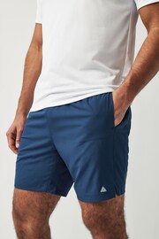 Blue 7 Inch Active Gym Sports Shorts - Image 1 of 10