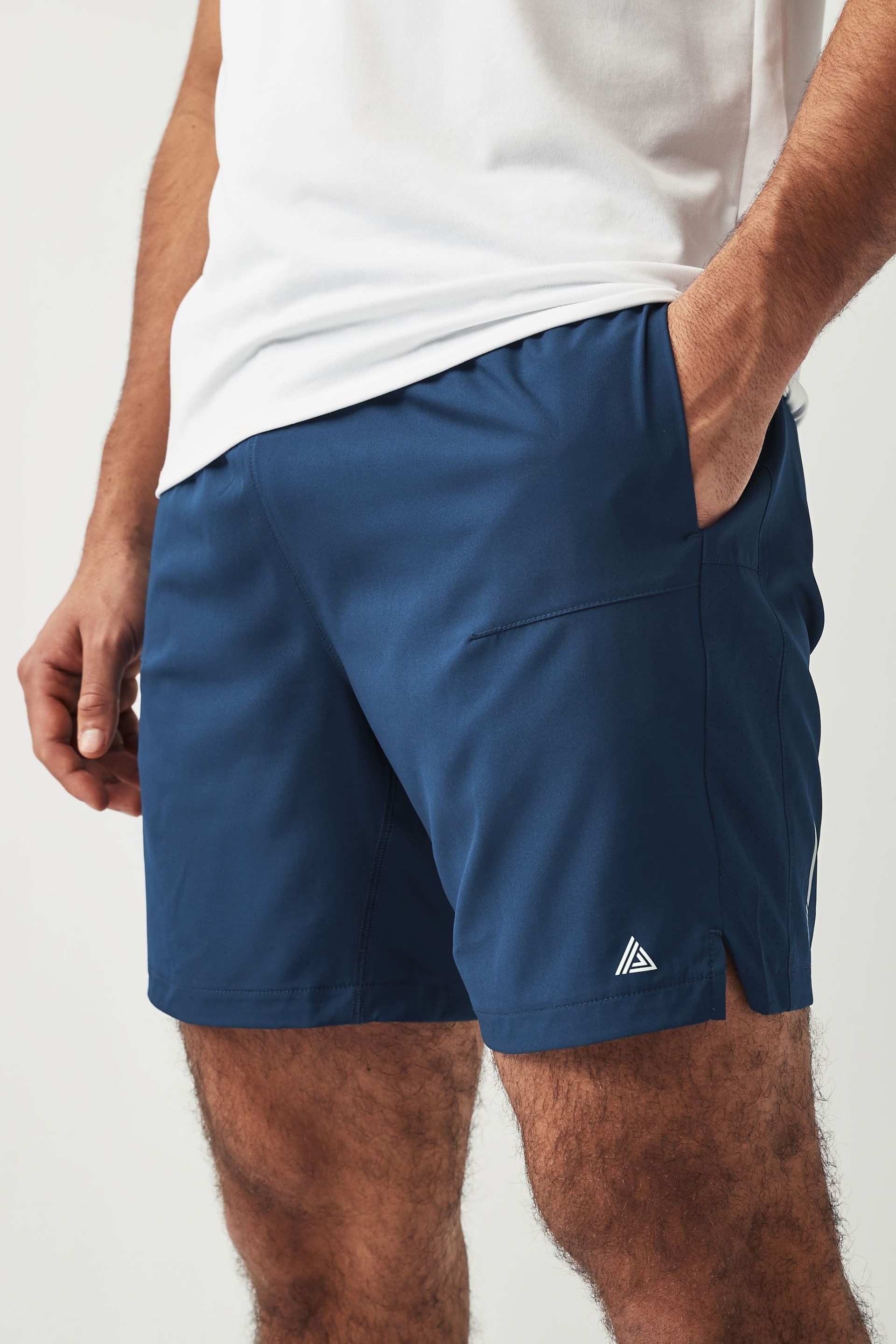 Blue 7 Inch Active Gym Sports Shorts - Image 3 of 10