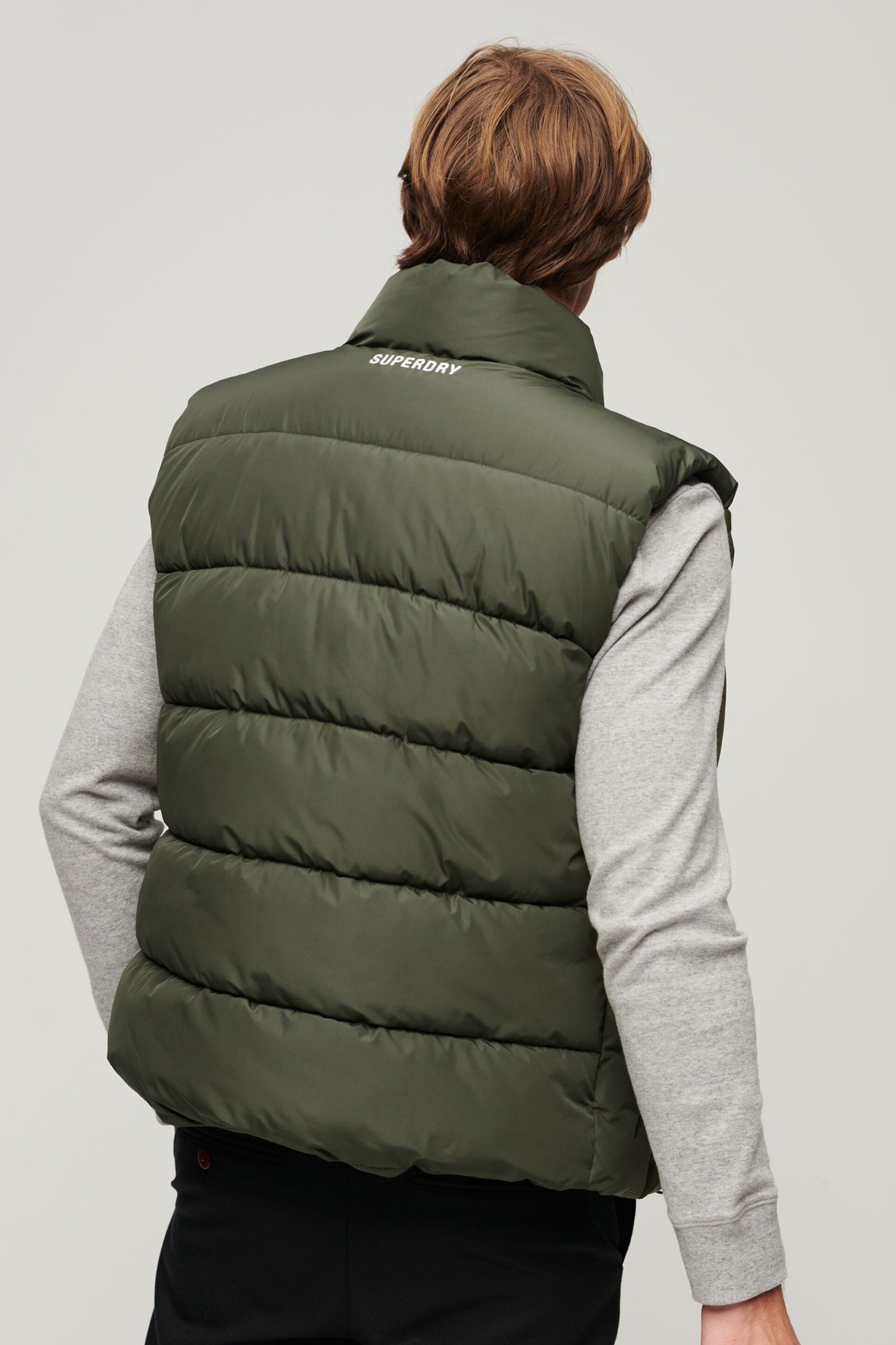 Superdry Green Sports Puffer Gilet - Image 2 of 9