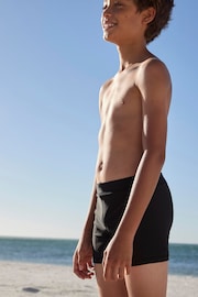 Black Shorter Length Stretch Swim Shorts (3-16yrs) - Image 4 of 4