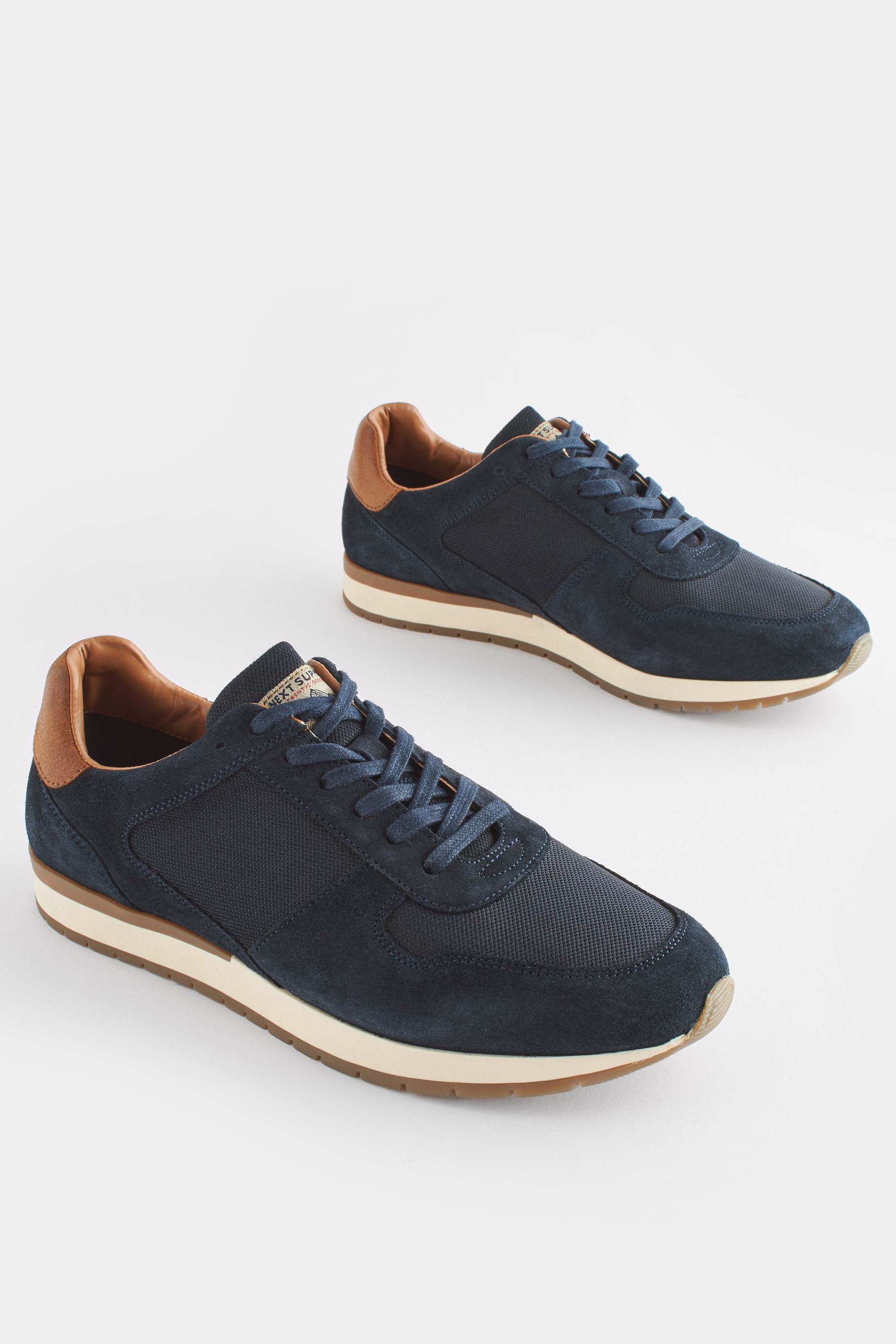 Mens navy suede trainers 2025