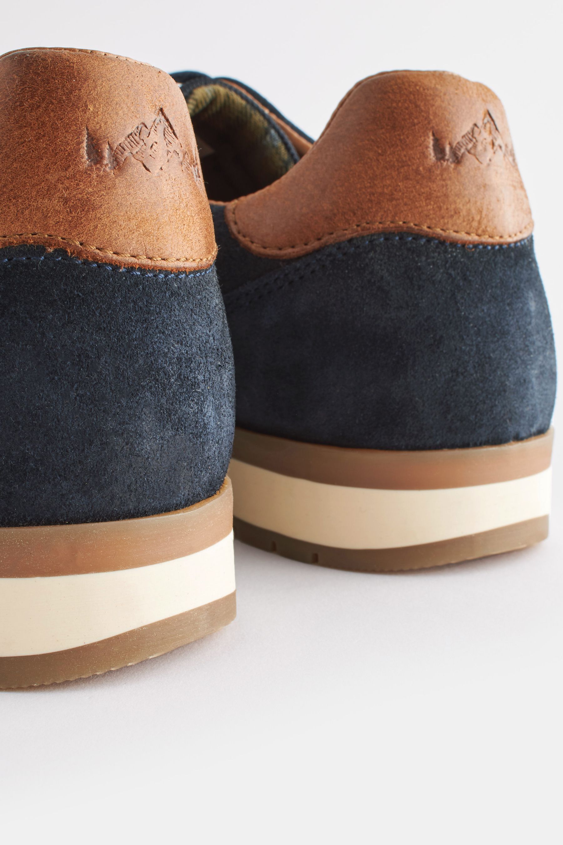 Navy suede trainers shop
