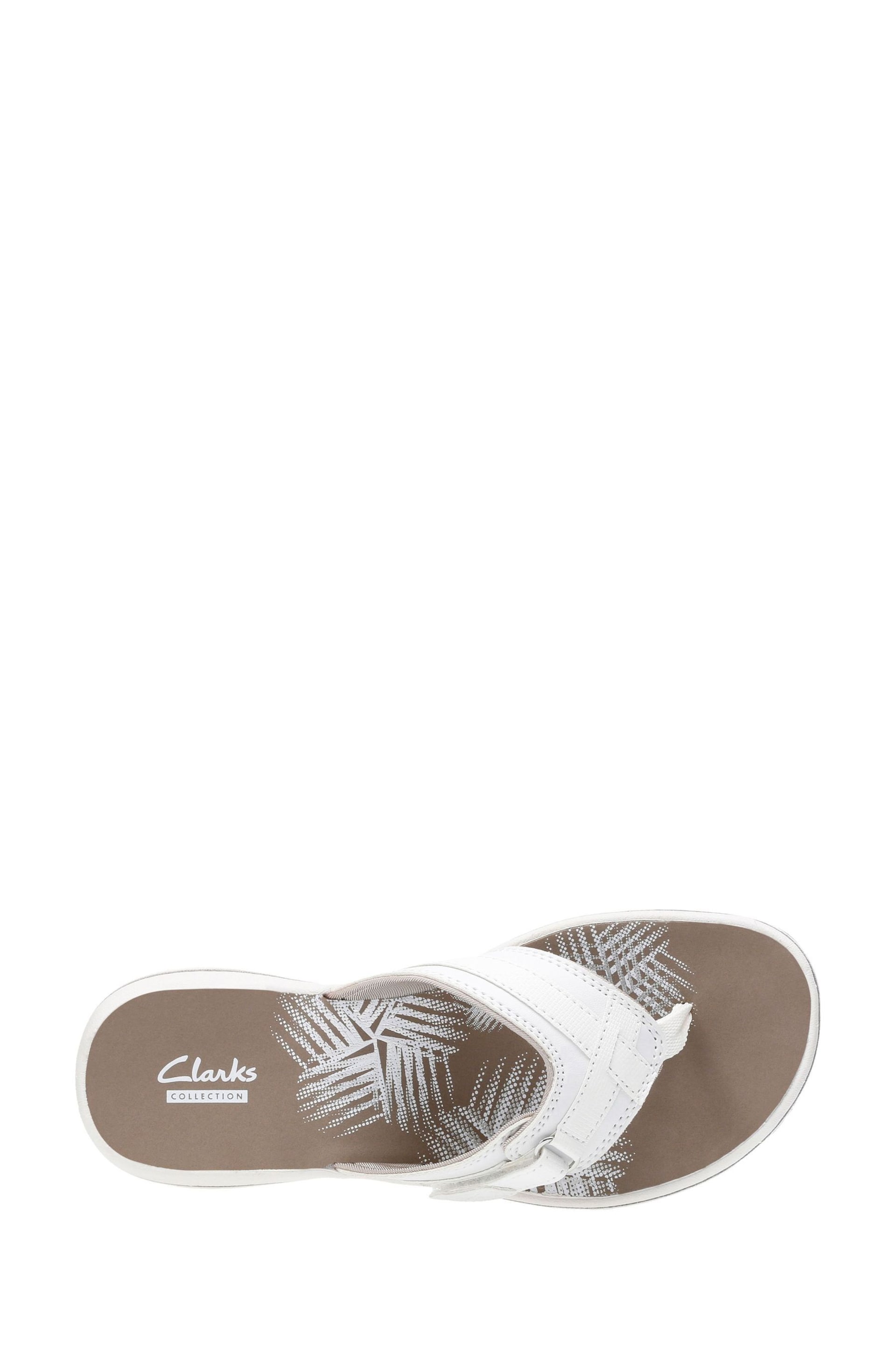 Clarks White Brinkley Sea Sandals - Image 6 of 7