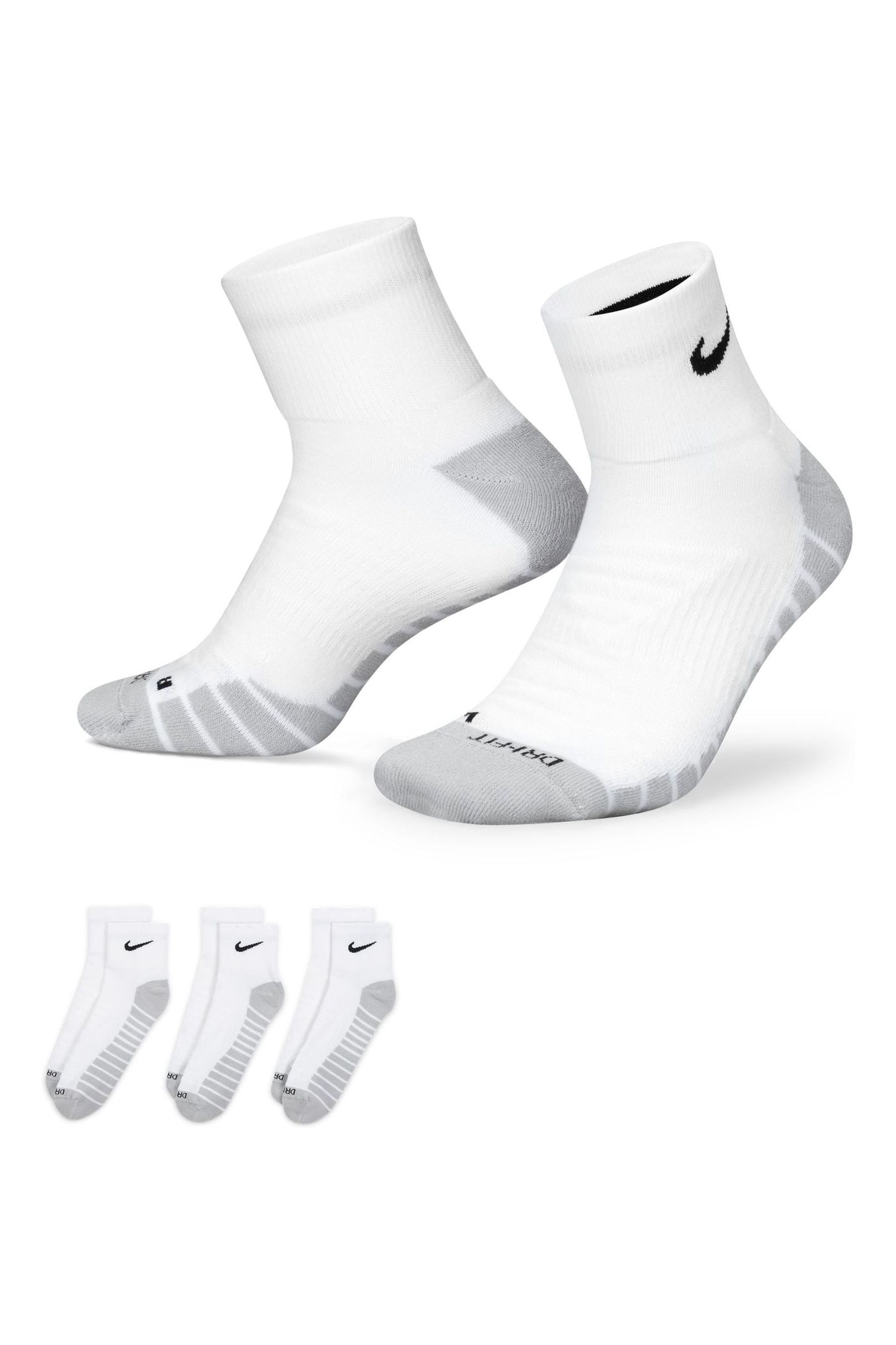 Buy Nike White Cushioned Crew Socks 3 Pack from the Next UK online shop
