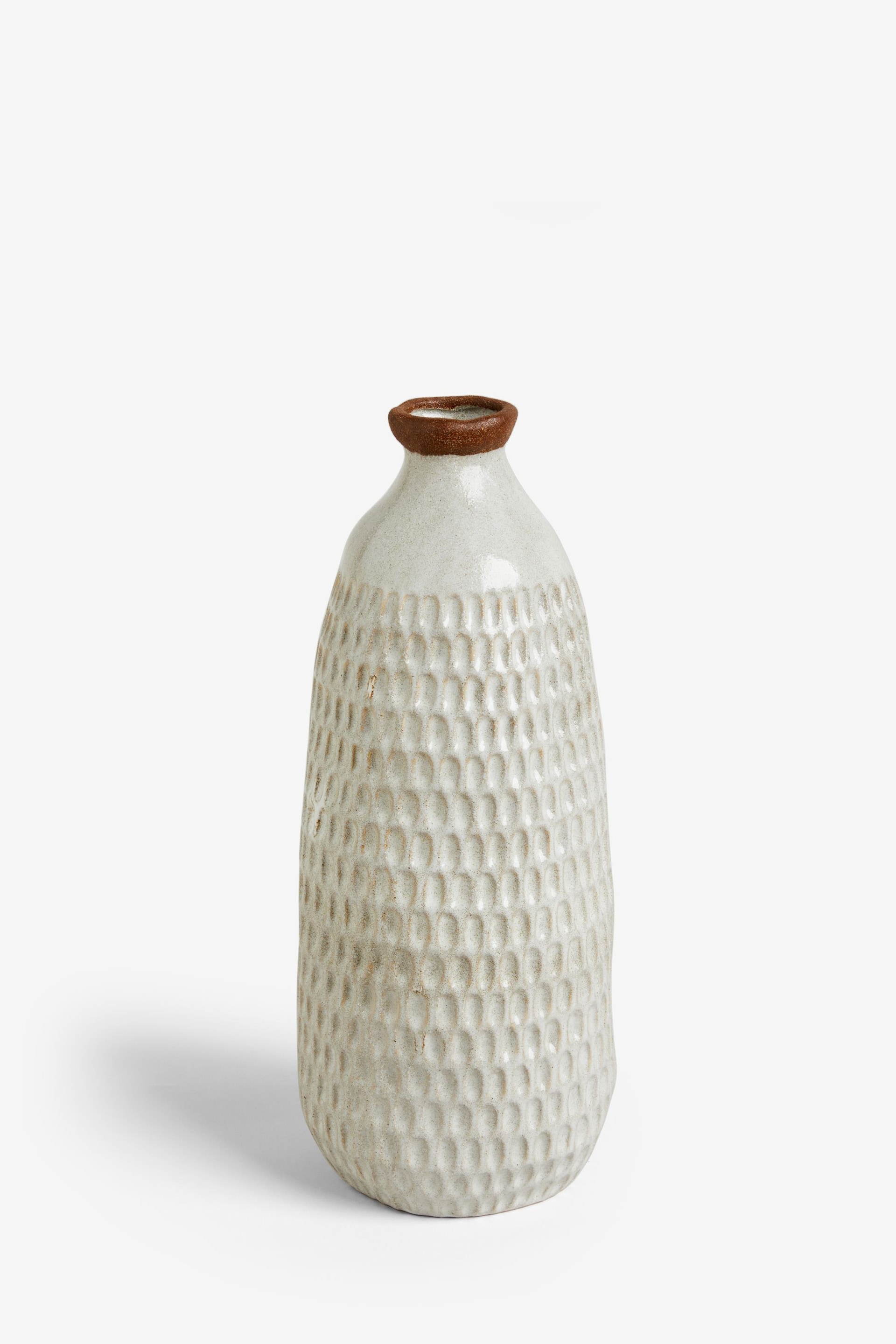 Natural Large Textured Ceramic Vase - Image 6 of 6
