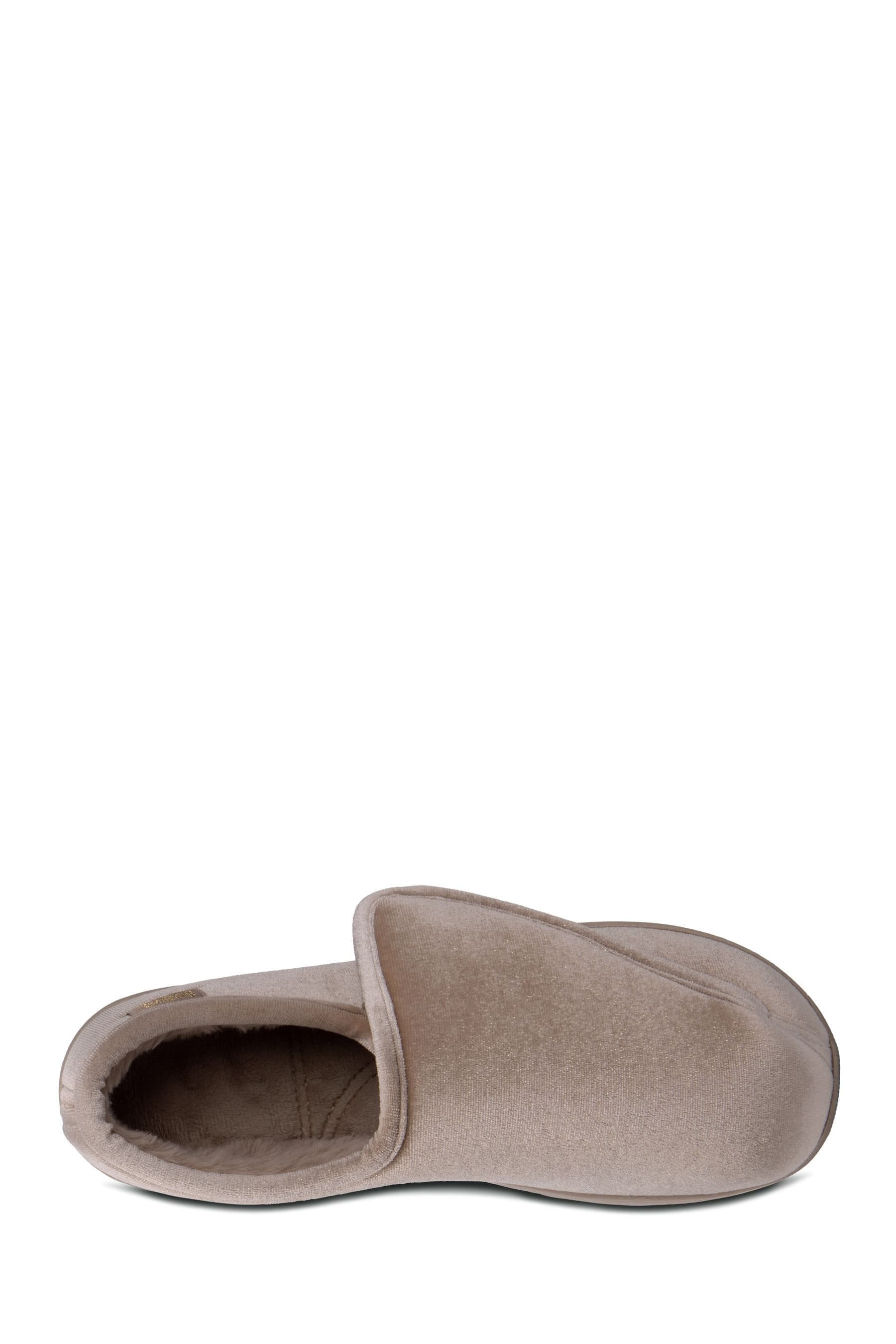 Buy Totes Cream Isotoner Ladies Sparkle Velour Closed Back