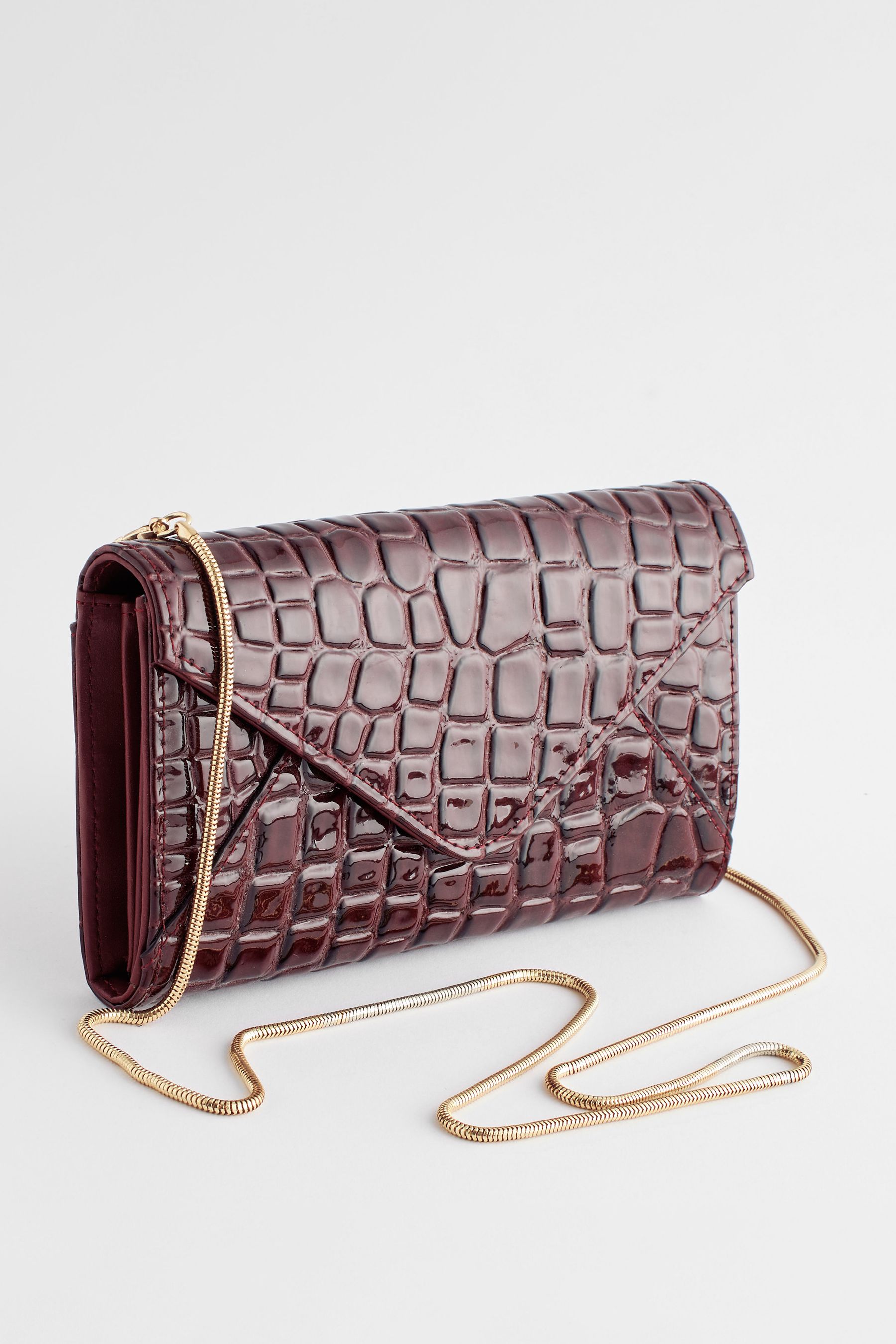 Red and silver clutch bag shop