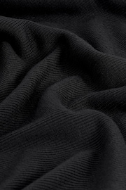 Black Soft Touch Ribbed Short Sleeve T-Shirt with TENCEL™ Lyocell - Image 6 of 6