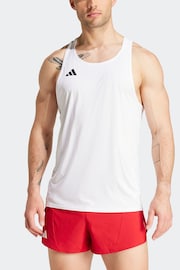 adidas White Adizero Essentials Running Tank Top - Image 10 of 16