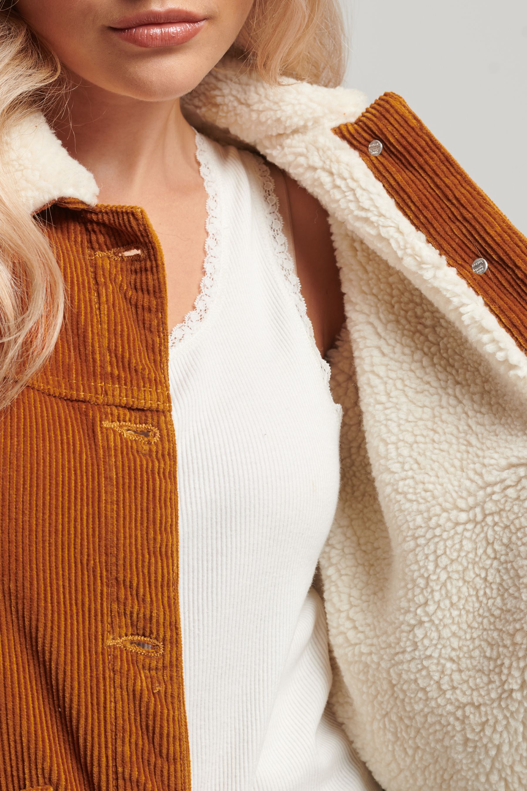 Cord chore jacket top