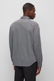 BOSS Grey Biado Long Sleeve Jersey Shirt - Image 3 of 7