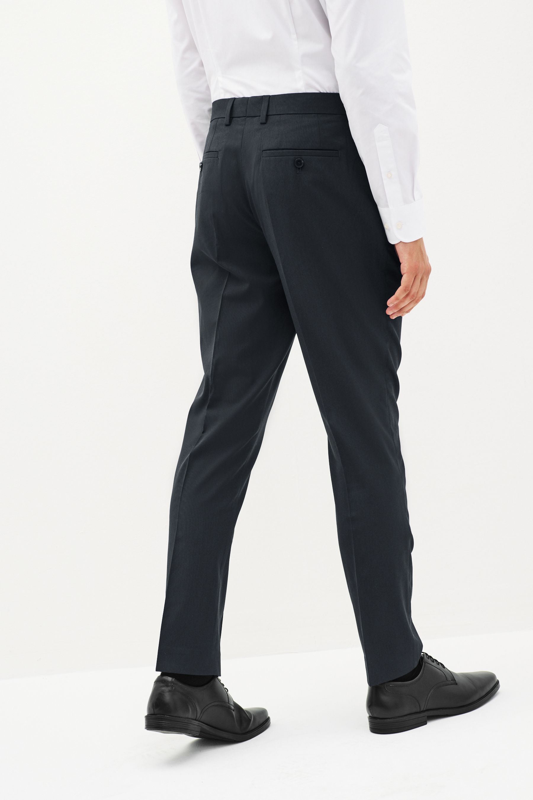 Mens skinny shop navy trousers