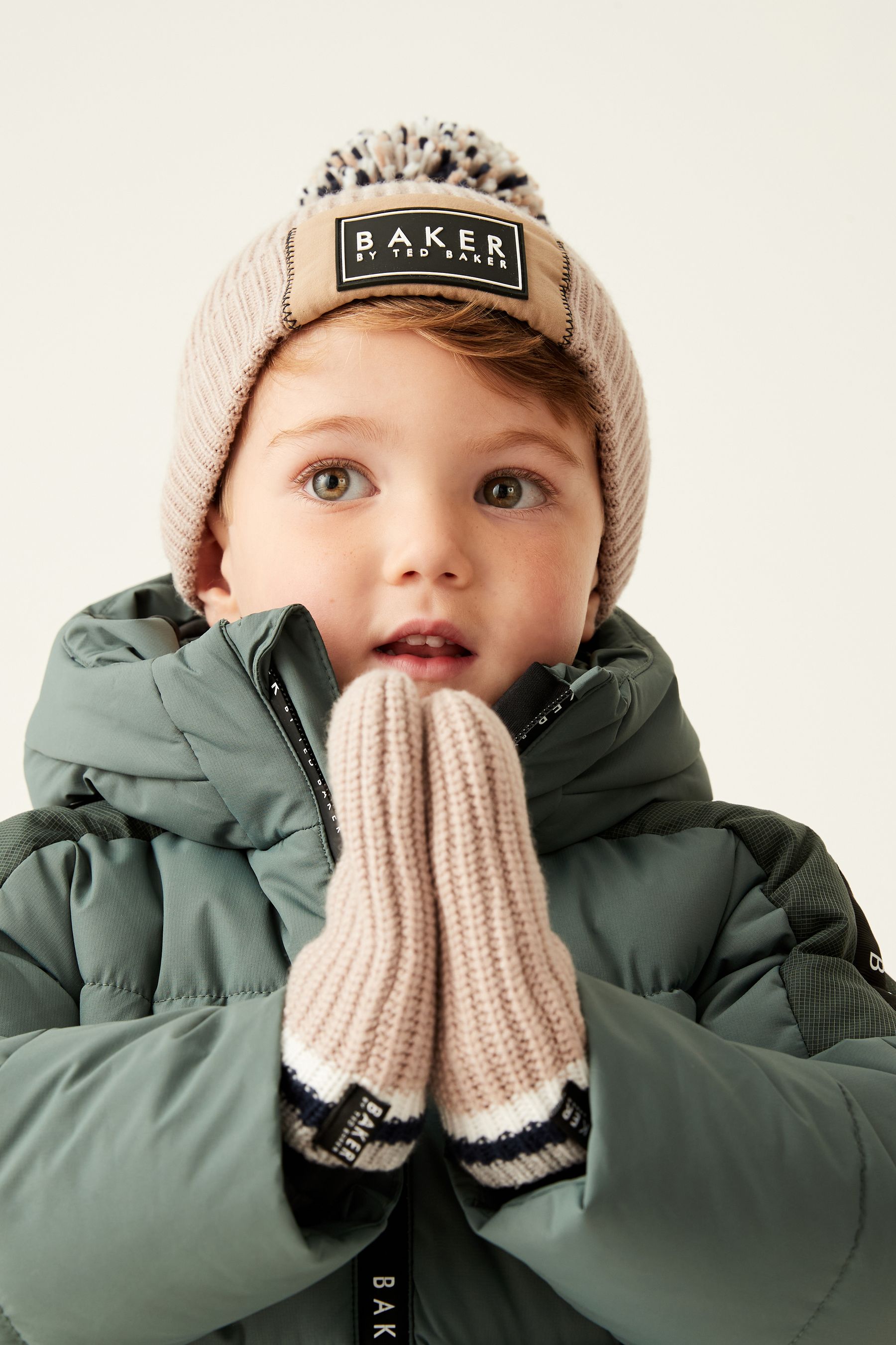 Buy Baker by Ted Baker Boys Pom Hat and Mittens Set from Next Slovenia