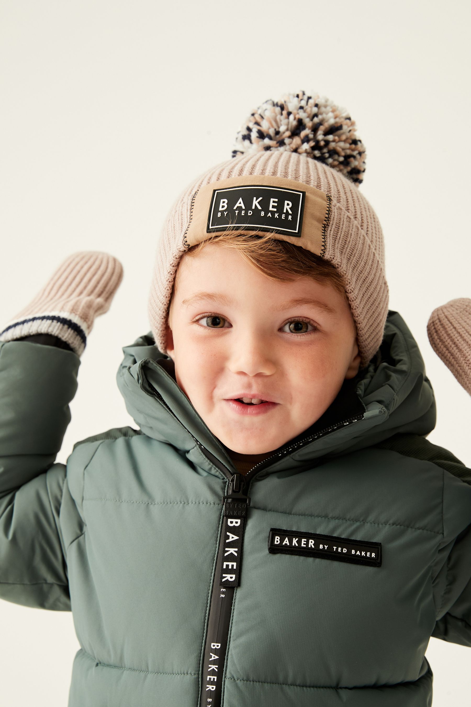 Buy Baker by Ted Baker Boys Pom Hat and Mittens Set from Next Luxembourg