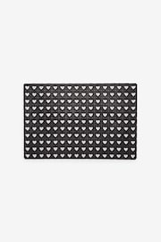 Black Mini Hearts Doormat - Image 2 of 3