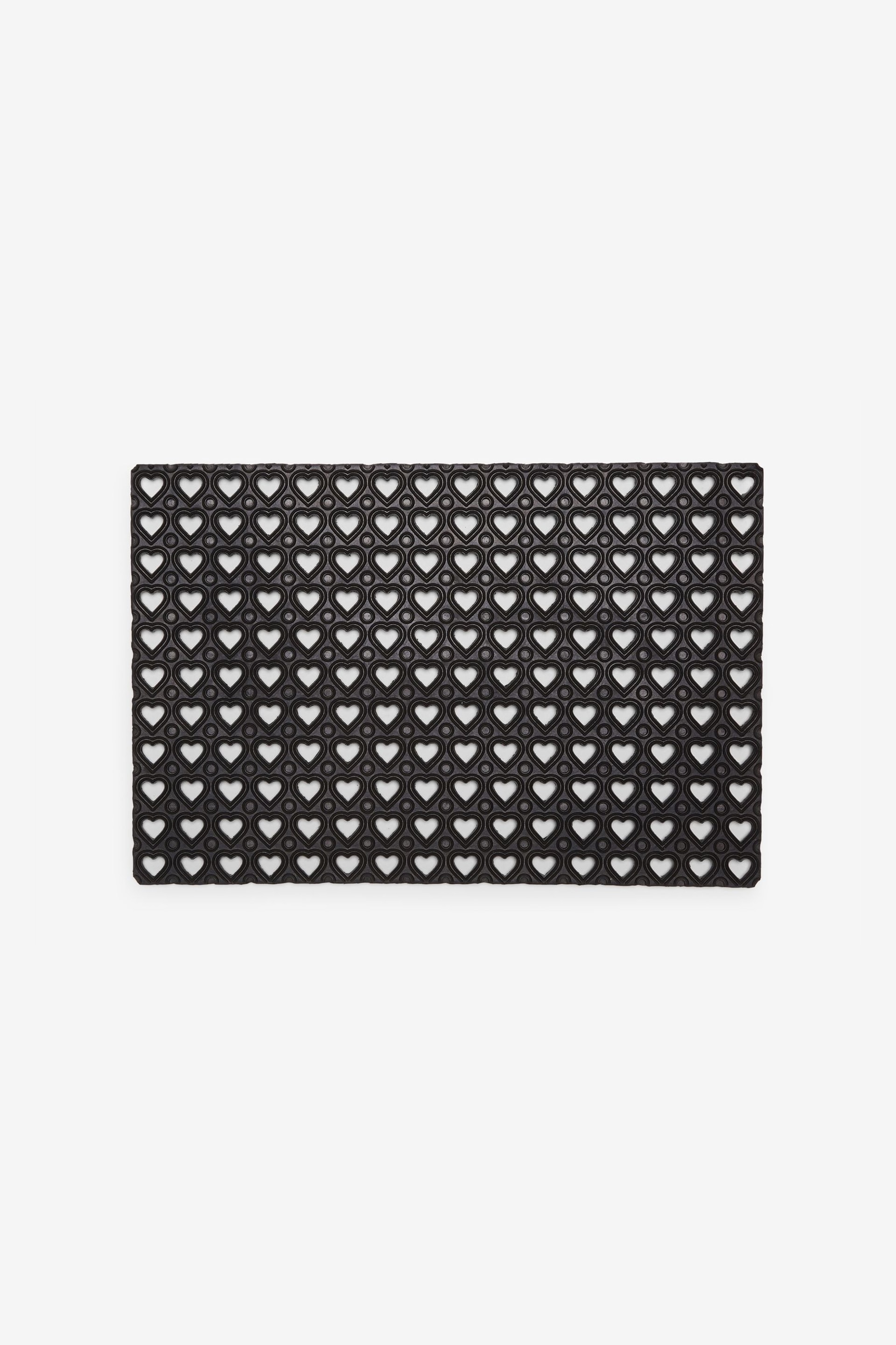 Black Mini Hearts Doormat - Image 2 of 3