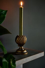Rockett St George Gold Taper Candle Holder - Image 1 of 3