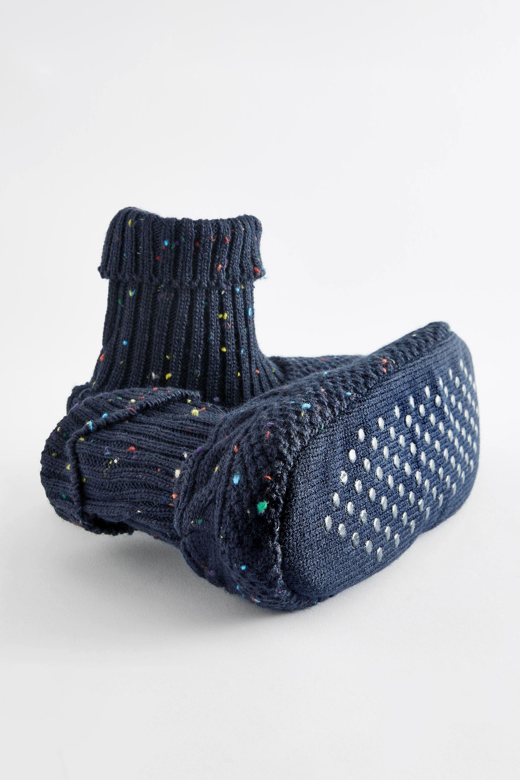 Buy Navy Blue Memory Foam Slippers Socks Boots from Next Luxembourg