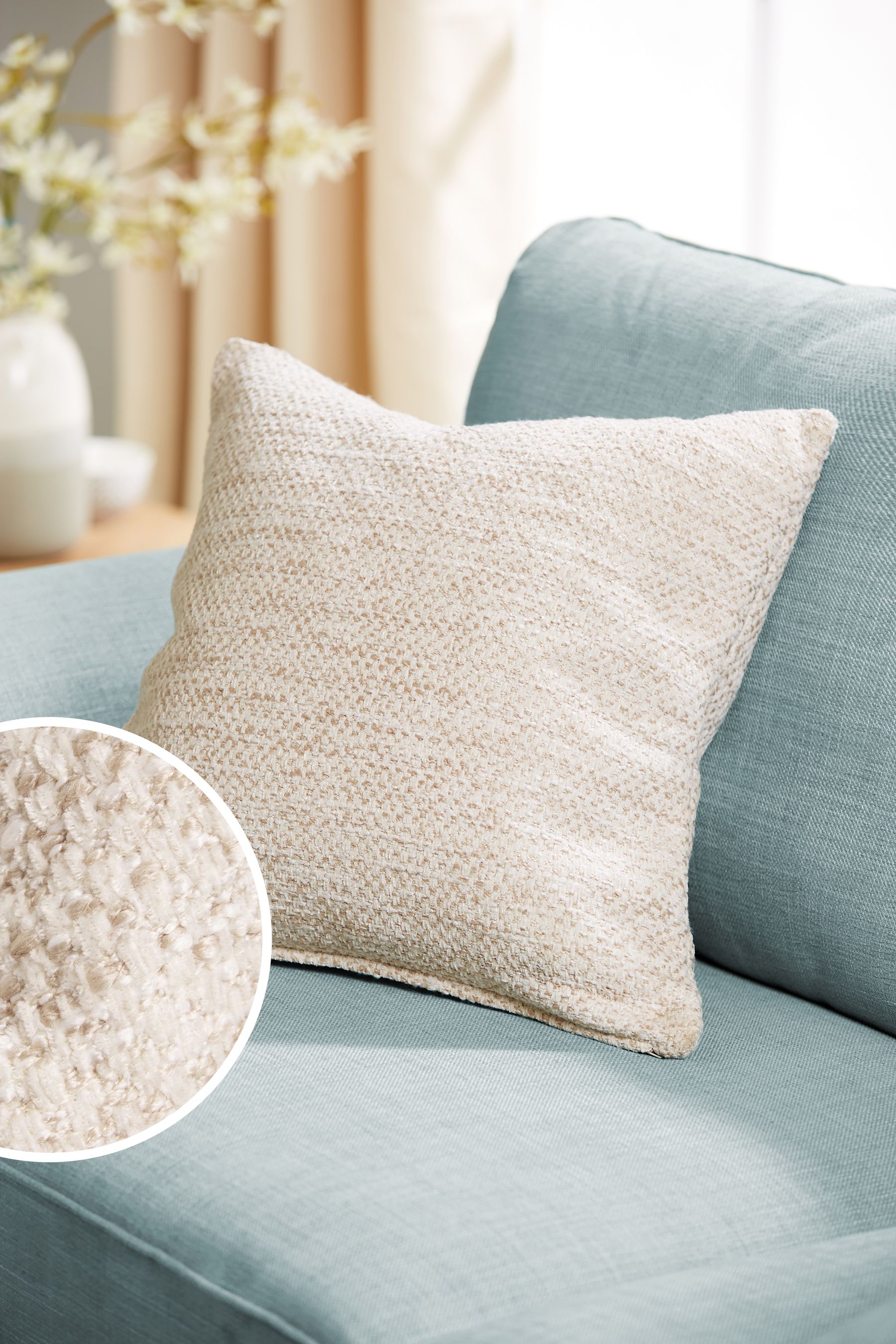 Buy Natural 50 x 50cm Ashton Chenille Cushion from the Next UK online shop