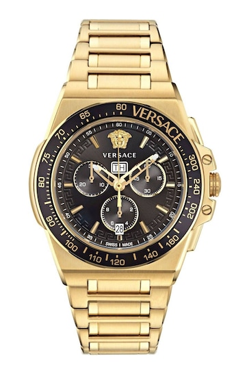 Versace Gents Gold Greca Extreme Chrono Watch