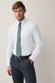 Sage Green/White Slim Fit Occasion Shirt And Tie Pack - Image 1 of 8