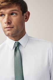 Sage Green/White Slim Fit Occasion Shirt And Tie Pack - Image 5 of 8