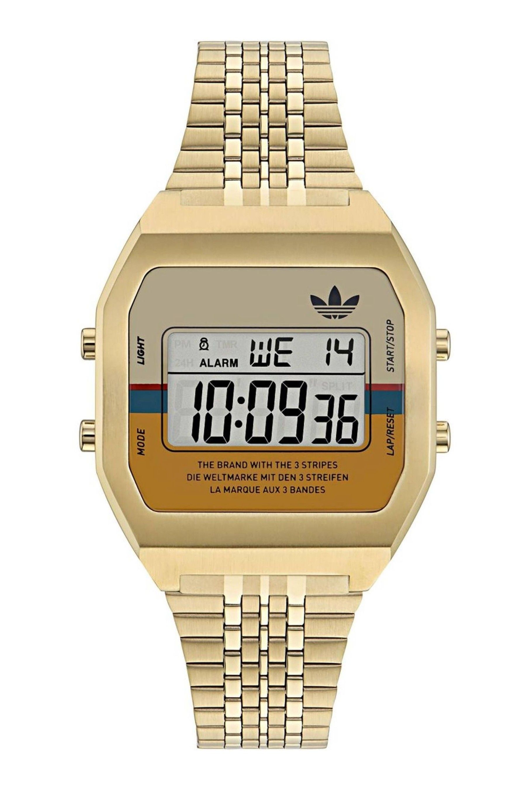 Adidas watch store white and gold