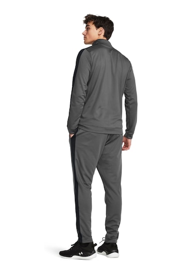 Under Armour Grey/Black Under Armour Grey/Black Rival Knit Hooded Tracksuit