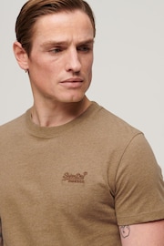 Superdry Brown Chrome Vintage Logo Cap Sleeve T-Shirt - Image 4 of 6