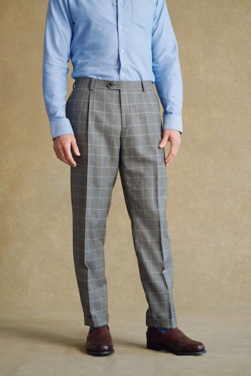 Barbour® Beige Check Suit: Trousers