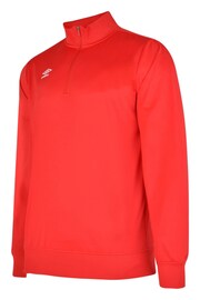 Umbro Red Half Zip Poly Sweatshirt - Image 1 of 1